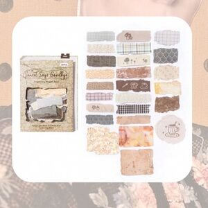 🆕 🎉 aesthetic kawaii sunset PET stickers & ephemera for junk journal & scrapbook